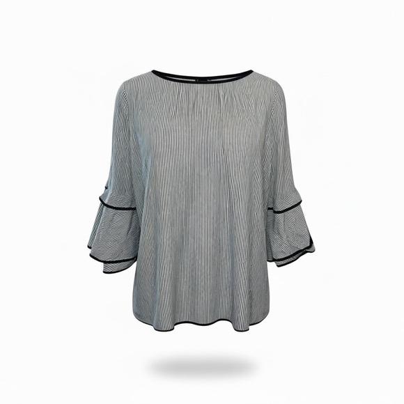 Jane and Delancey Tops - Jane and Delancey Nautical Bell Sleeve Blouse 💯 Cotton